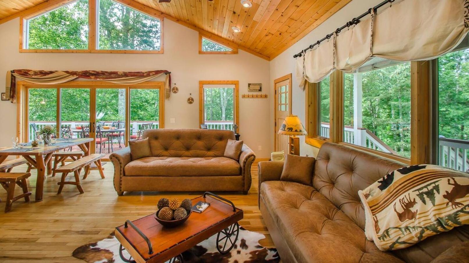Serene Mountain And Sunset Views 3Bd Cabin Франклин Экстерьер фото
